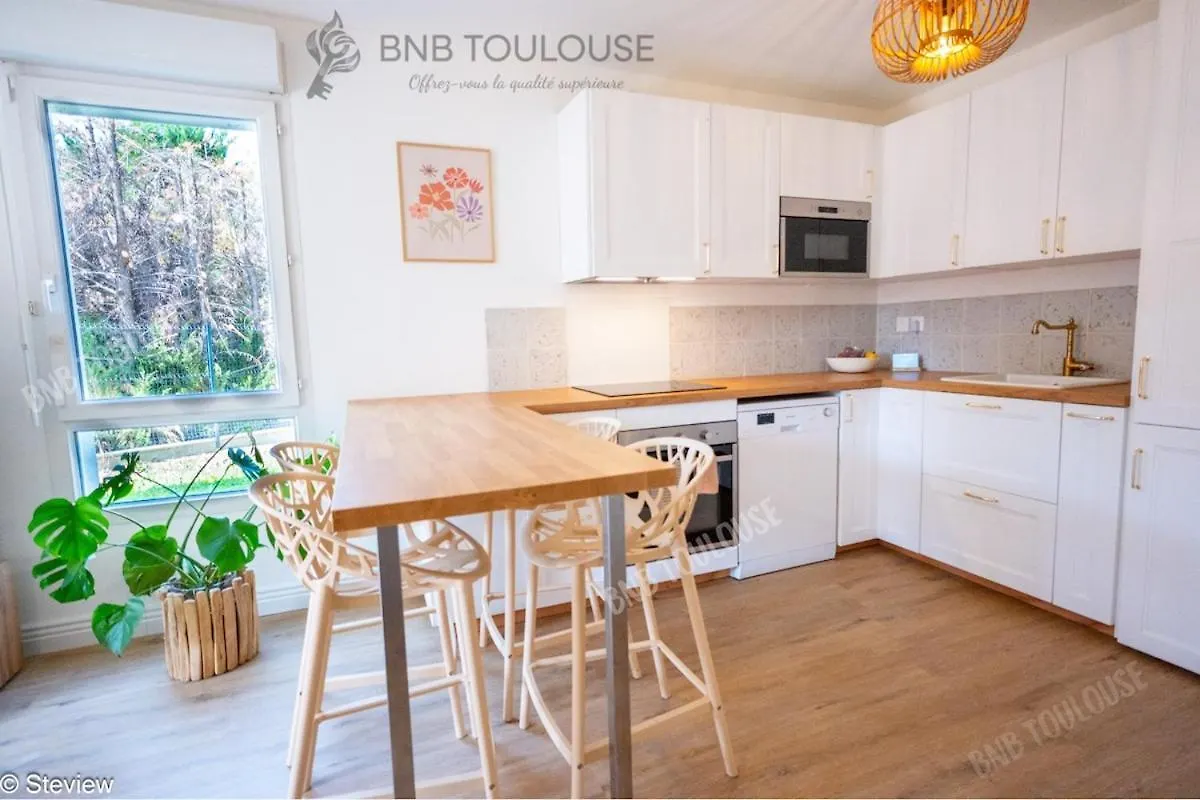 Bnb Toulouse - Le Chic Castel'Nid - Clim - Parking - Terrasse - Wifi Castelnau-dʼEstrétefonds Appartement