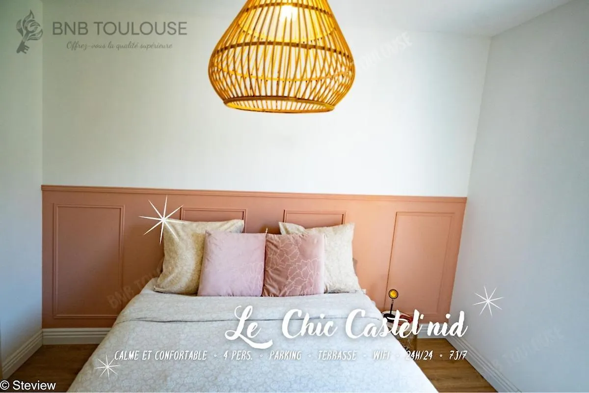 Appartement Bnb Toulouse - Le Chic Castel'Nid - Clim - Parking - Terrasse - Wifi Castelnau-dʼEstrétefonds Frankrijk