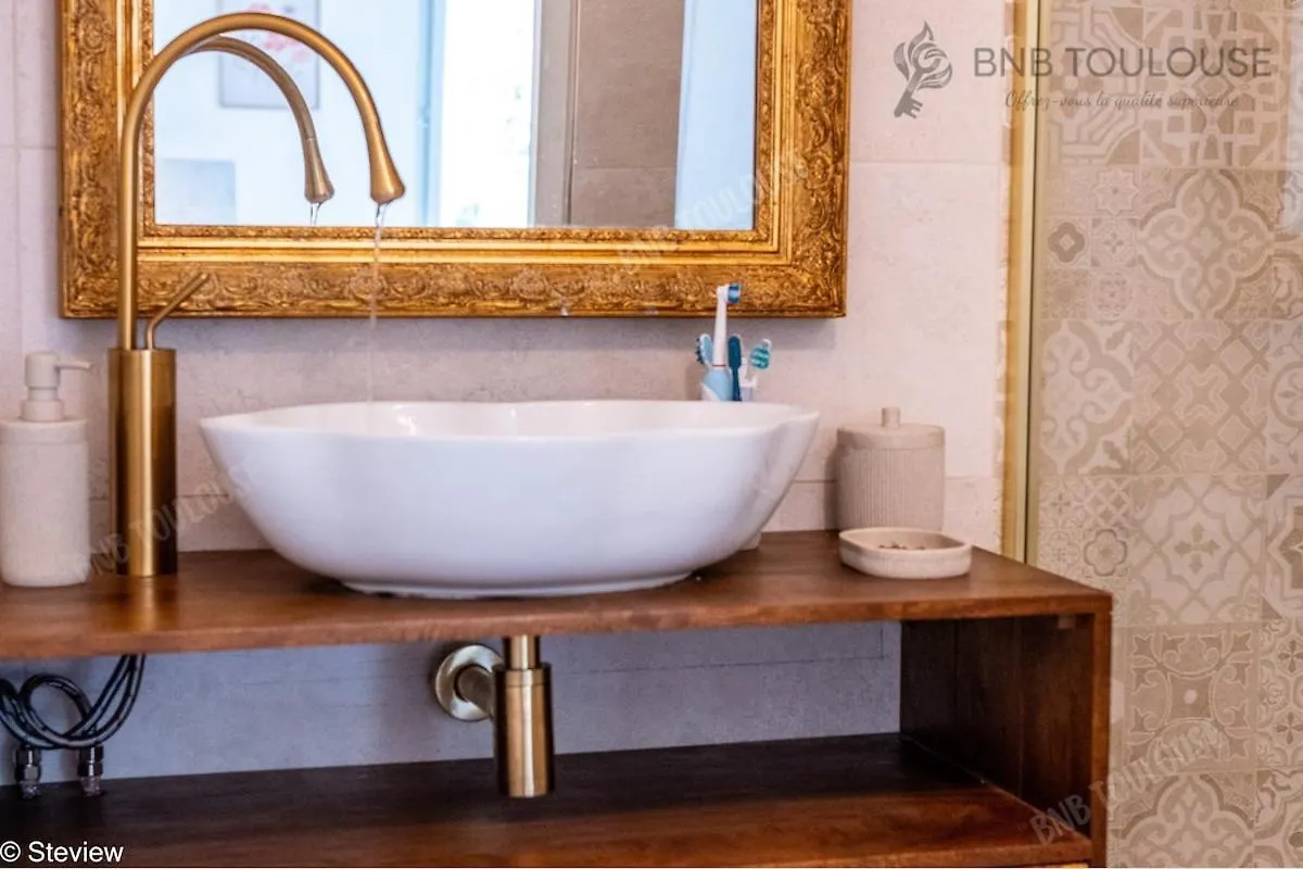 Appartement Bnb Toulouse - Le Chic Castel'Nid - Clim - Parking - Terrasse - Wifi Castelnau-dʼEstrétefonds